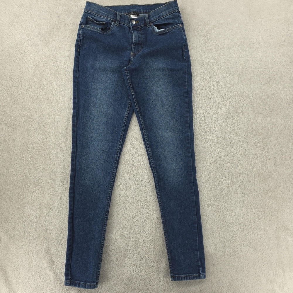 Venus Jeans Womens 6 Blue Mid Rise Skinny Slim Stretch Distressed Denim Casual